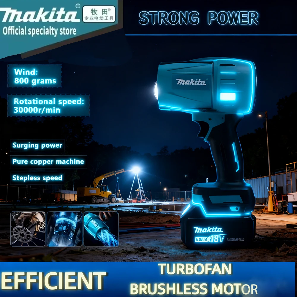 High-Power Makita Turbo fan 18V Rechargeable Electric Blower,Turbo Jet Air Duster,Essential Tool for Car & Home Deep Cleaning
High-Power Makita Turbo fan 18V Rechargeable Electric Blower,Turbo Jet Air Duster,Essential Tool for Car & Home Deep Cleaning
