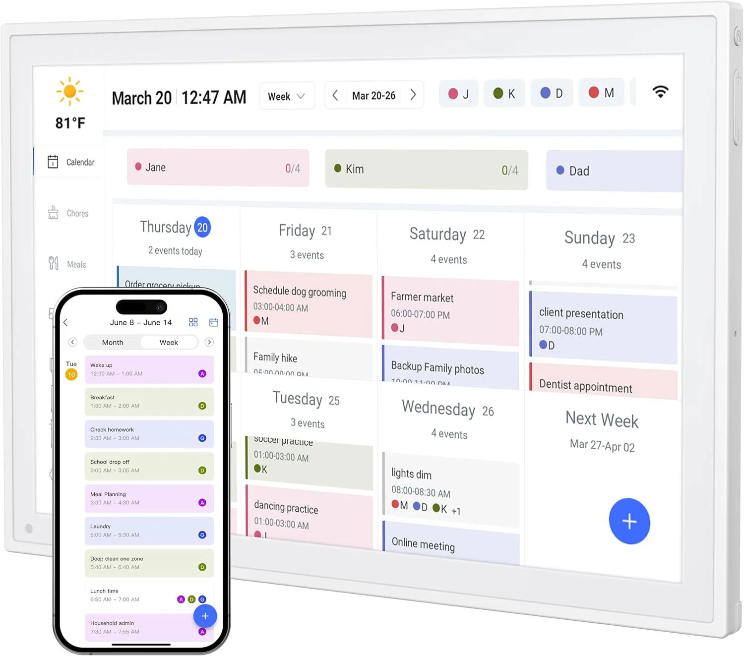 Digital Calendar With Wall Mount Option Hd Touchscreen Family Schedules Wi-fi Syn Scheduling Planning Digital Calendar
Digital Calendar With Wall Mount Option Hd Touchscreen Family Schedules Wi-fi Syn Scheduling Planning Digital Calendar