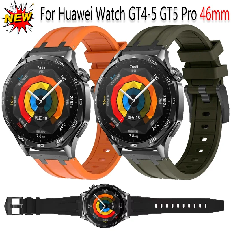22mm Silicone Strap for Huawei Watch GT5 GT5 Pro 46mm Breathable Replacement Wristband Huawei Watch GT4 GT4 Pro 46mm Accessories
22mm Silicone Strap for Huawei Watch GT5 GT5 Pro 46mm Breathable Replacement Wristband Huawei Watch GT4 GT4 Pro 46mm Accessories