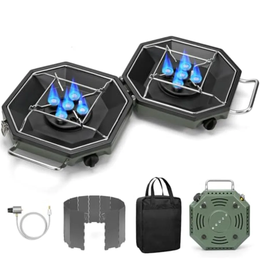 Camping Stove Propane Two Burner 34000BTU Foldable Camp Stove Gas Propane Burners for Outdoor Cooking Portable Stoves Gas Burne
Camping Stove Propane Two Burner 34000BTU Foldable Camp Stove Gas Propane Burners for Outdoor Cooking Portable Stoves Gas Burne