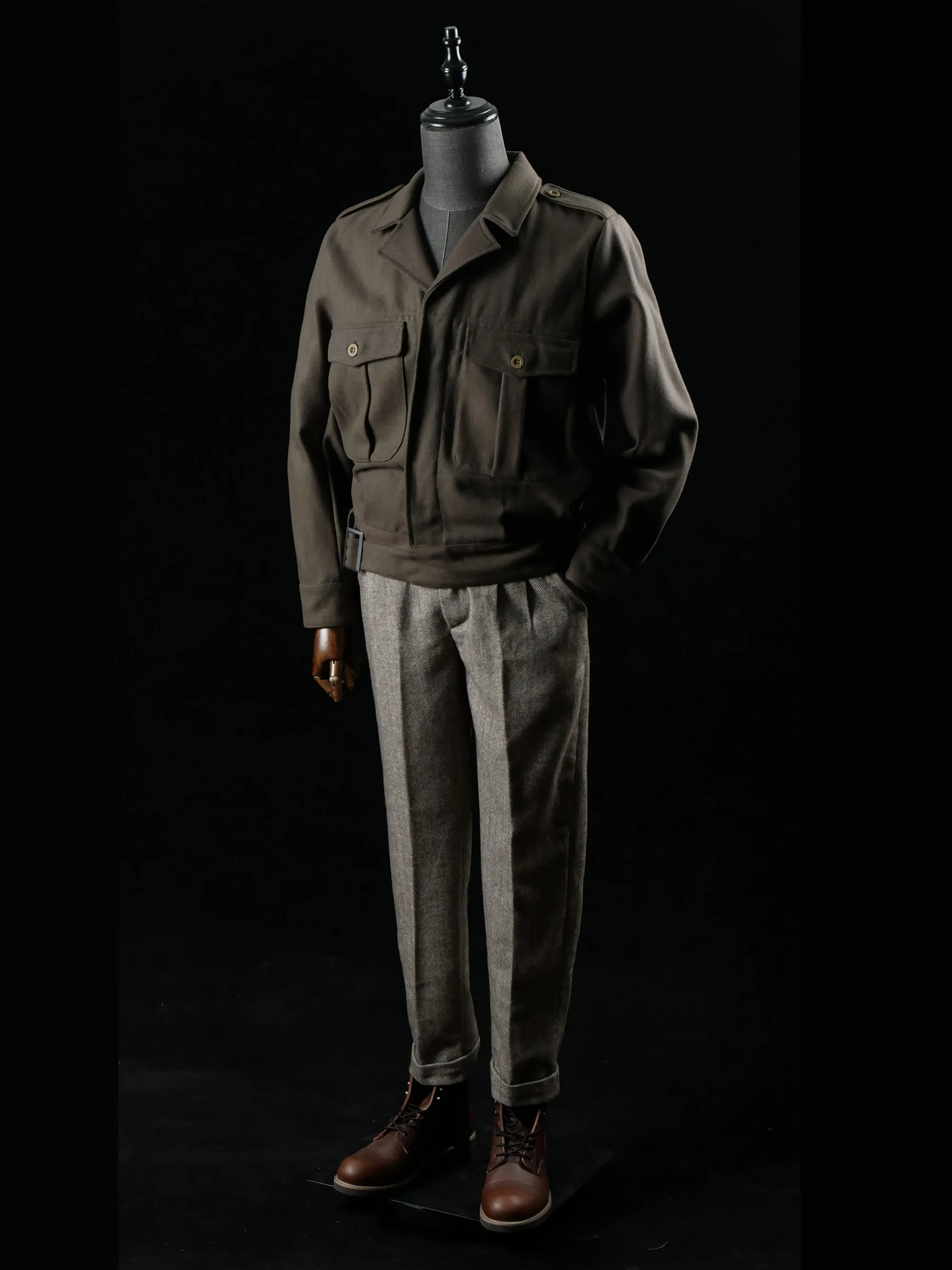 Men's Woolen Military Green Short Jacket P37 British Style Outerwear Standard Fit Four Seasons Long Sleeve Zipper Closure
Men's Woolen Military Green Short Jacket P37 British Style Outerwear Standard Fit Four Seasons Long Sleeve Zipper Closure