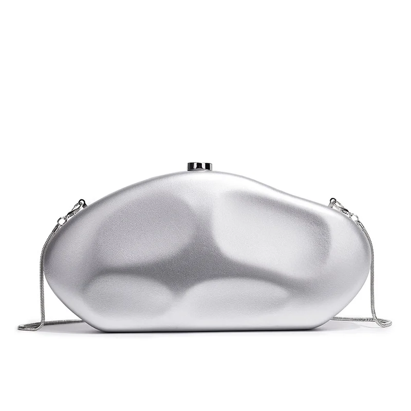 Fashionable Women's Irregular Evening Bags Cloud Shape Silver Wedding Party Clutch Bags PU Crossbody Handbag Detachable Chain
Fashionable Women's Irregular Evening Bags Cloud Shape Silver Wedding Party Clutch Bags PU Crossbody Handbag Detachable Chain