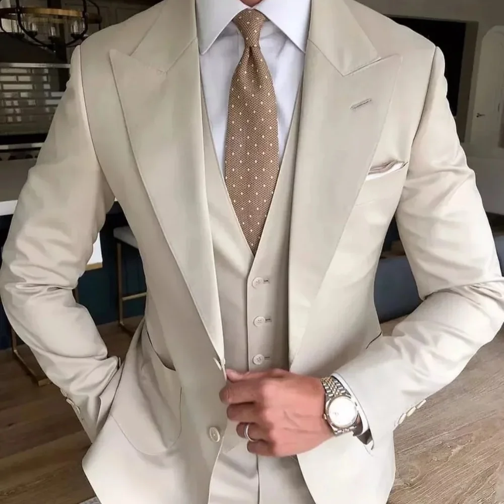 Men Blazer Pants Vest Business Men's Wedding Suit Jacket Coat Trousers Waistcoat High Quality Slim Vest Pant Set
Men Blazer Pants Vest Business Men's Wedding Suit Jacket Coat Trousers Waistcoat High Quality Slim Vest Pant Set