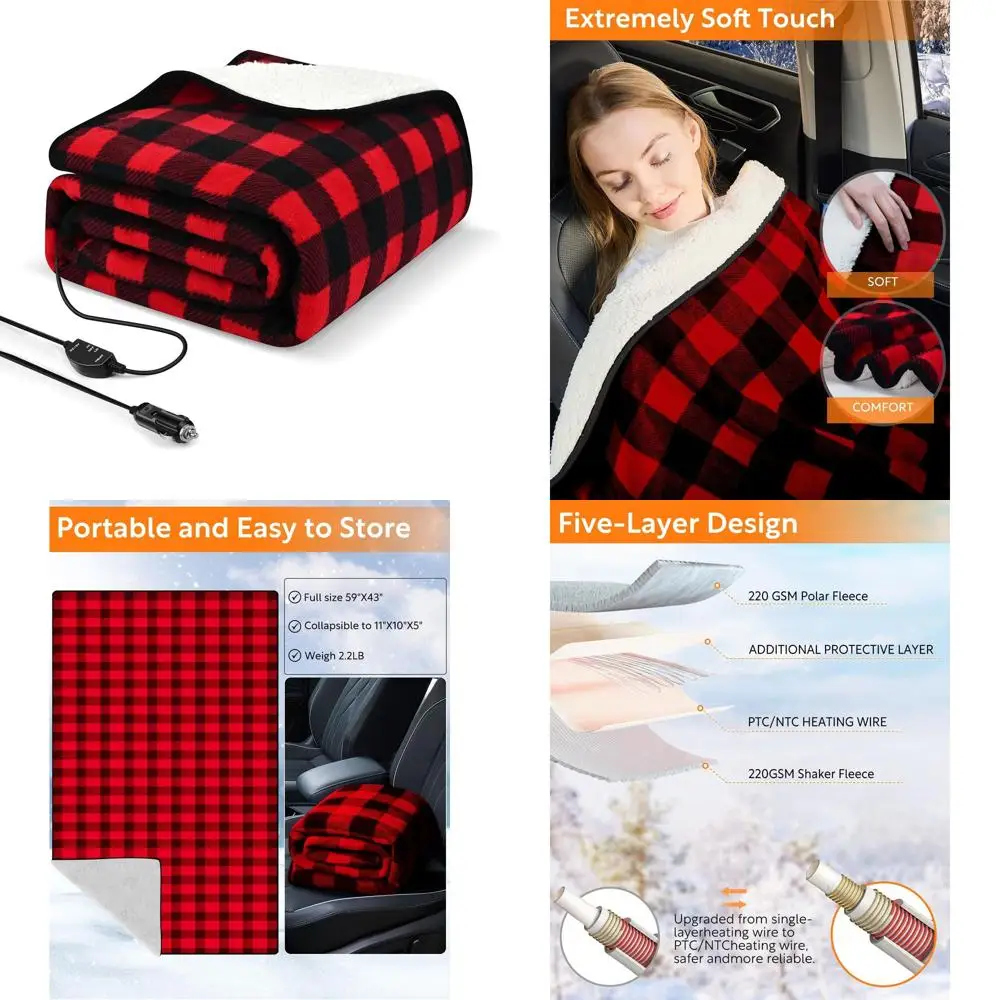Автомобильное одеяло с подогревом — 12-вольтовое электрическое одеяло для автомобиля, портативное одеяло с подогревом для автомобиля, грузовика, внедорожника, автофургона и кемпинга, с модернизированным устройством
Автомобильное одеяло с подогревом — 12-вольтовое электрическое одеяло для автомобиля, портативное одеяло с подогревом для автомобиля, грузовика, внедорожника, автофургона и кемпинга, с модернизированным устройством