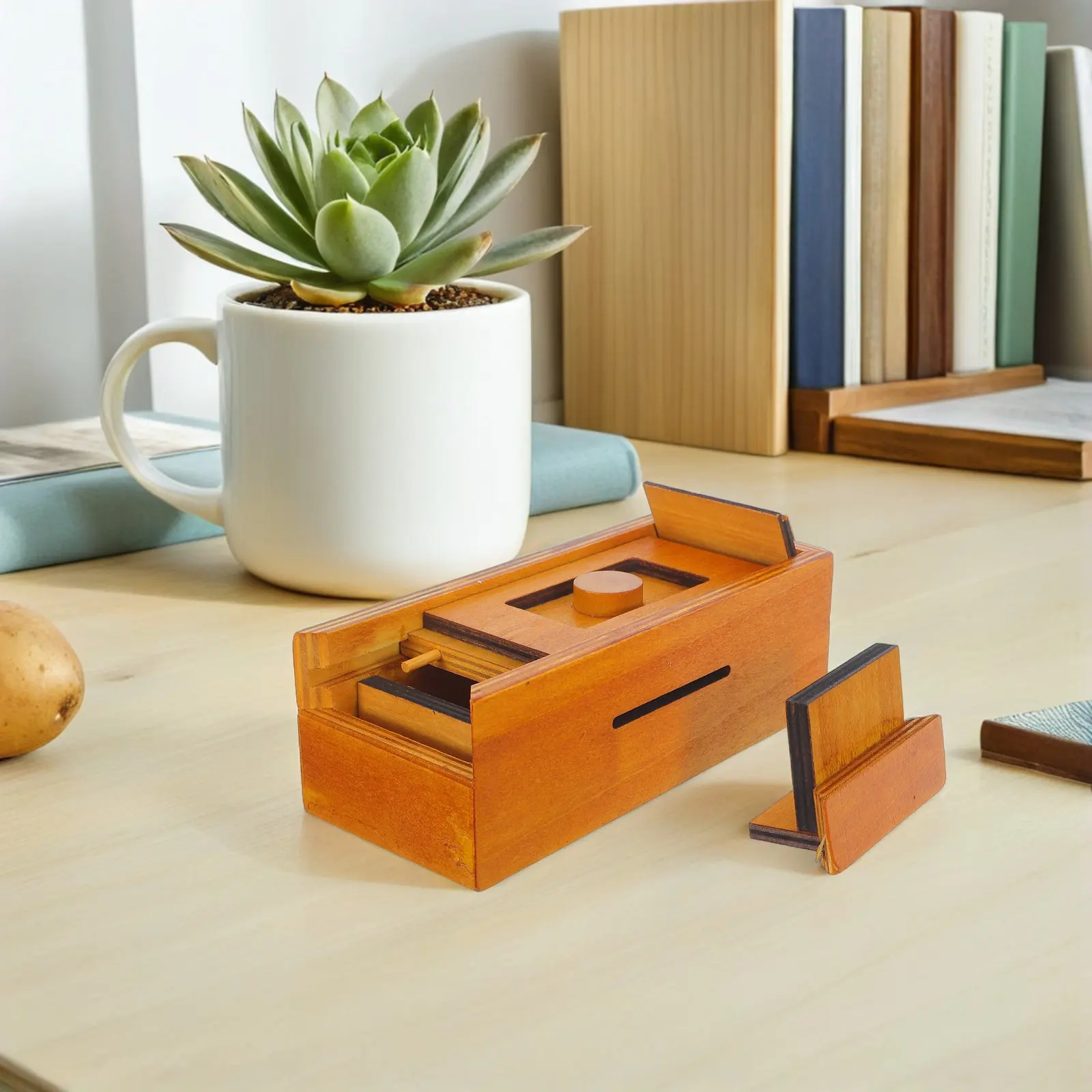 Wood Puzzle Box Brain Teaser Challenging Wooden Money Gift Card Holder Cash Puzzle Desk Brain Teaser Trick Storage Box
Wood Puzzle Box Brain Teaser Challenging Wooden Money Gift Card Holder Cash Puzzle Desk Brain Teaser Trick Storage Box