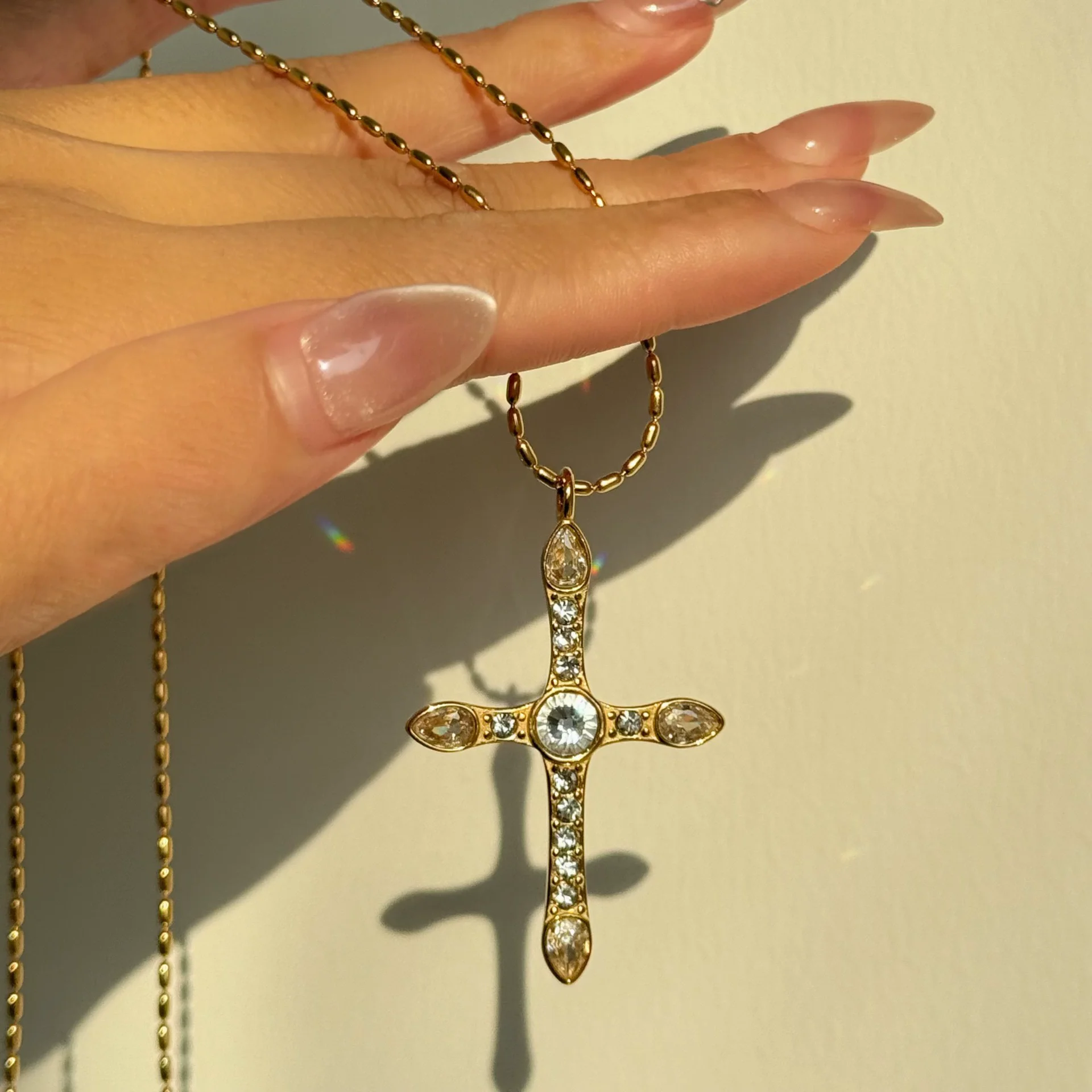 Stainless Steel Beaded Chain Zircon Cross Pendant Choker Necklace For Women Trendy Stacking Jewelry Accessories
Stainless Steel Beaded Chain Zircon Cross Pendant Choker Necklace For Women Trendy Stacking Jewelry Accessories