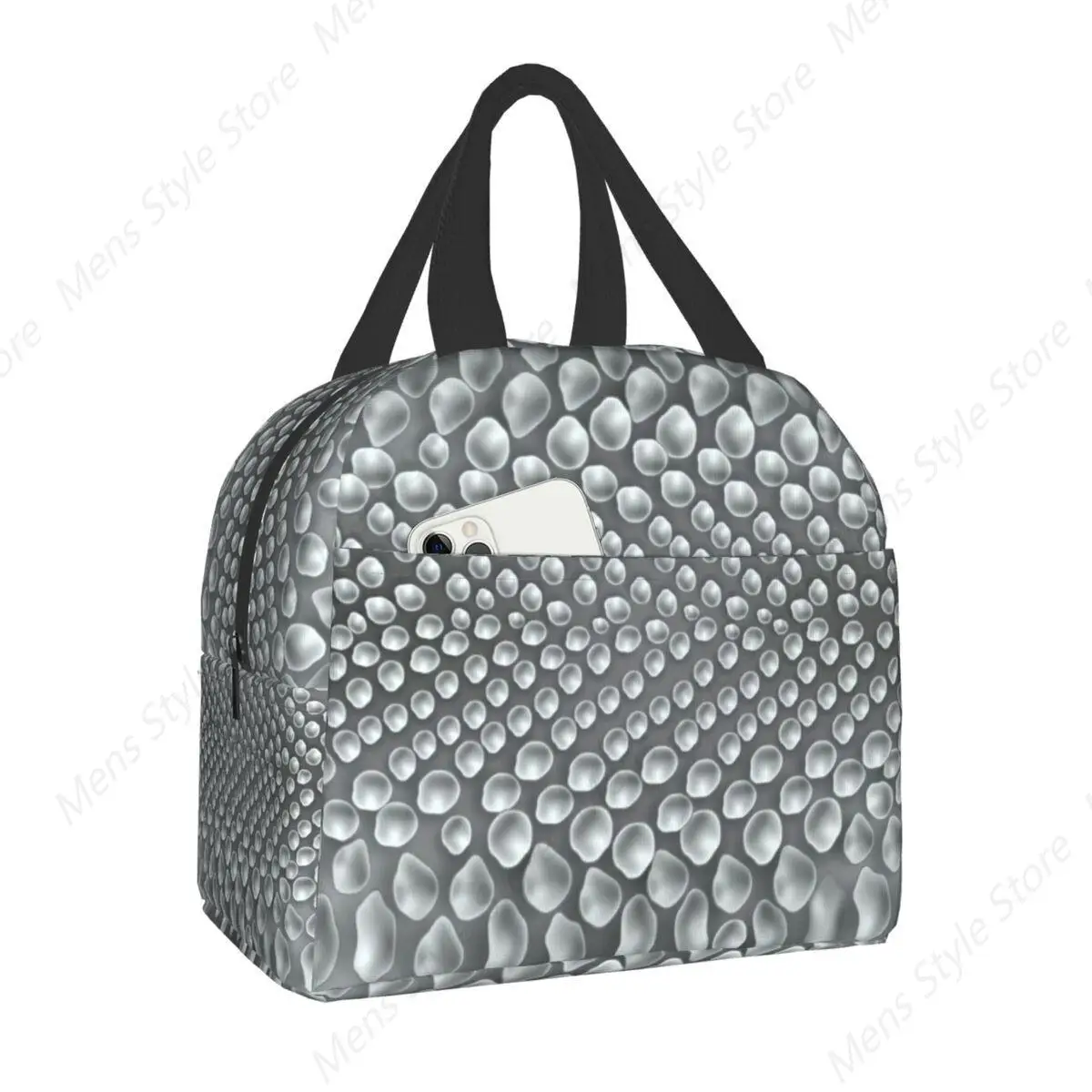 Grey Snake Skin Print Resuable Lunch Boxes Women Animal Texture Snakeskin Thermal Cooler Food Insulated Lunch Bag Office Work
Grey Snake Skin Print Resuable Lunch Boxes Women Animal Texture Snakeskin Thermal Cooler Food Insulated Lunch Bag Office Work