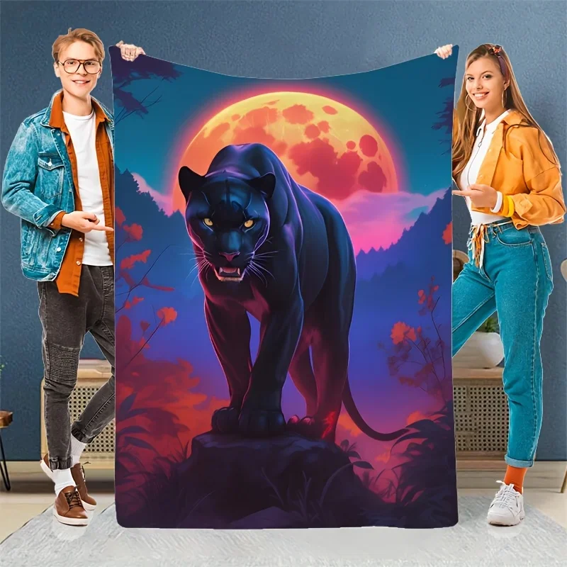 pc Sunset Mystery Black Panther Theme Printed Flannel Throw Blanket Soft Warm Fashionable Machine Washable Polyester
pc Sunset Mystery Black Panther Theme Printed Flannel Throw Blanket Soft Warm Fashionable Machine Washable Polyester