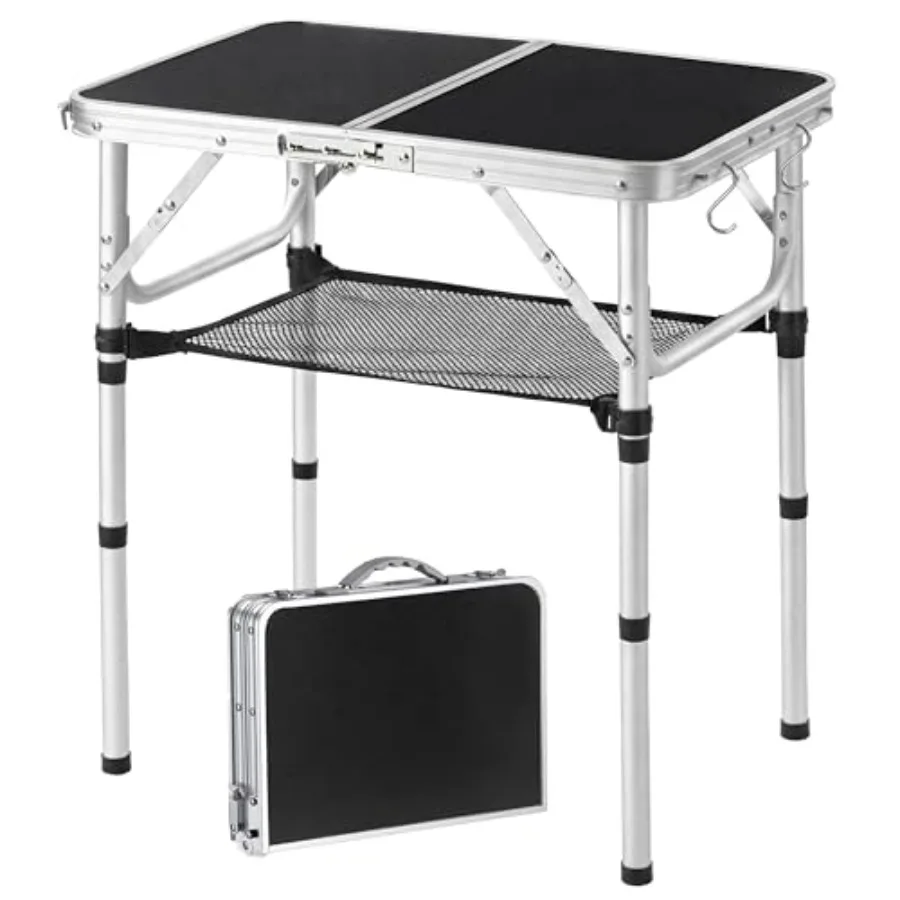 Small Folding Table 2 Feet, Portable Camping Table with Mesh Holders, Lightweight Aluminum Adjustable Height, with Carry Handle
Small Folding Table 2 Feet, Portable Camping Table with Mesh Holders, Lightweight Aluminum Adjustable Height, with Carry Handle