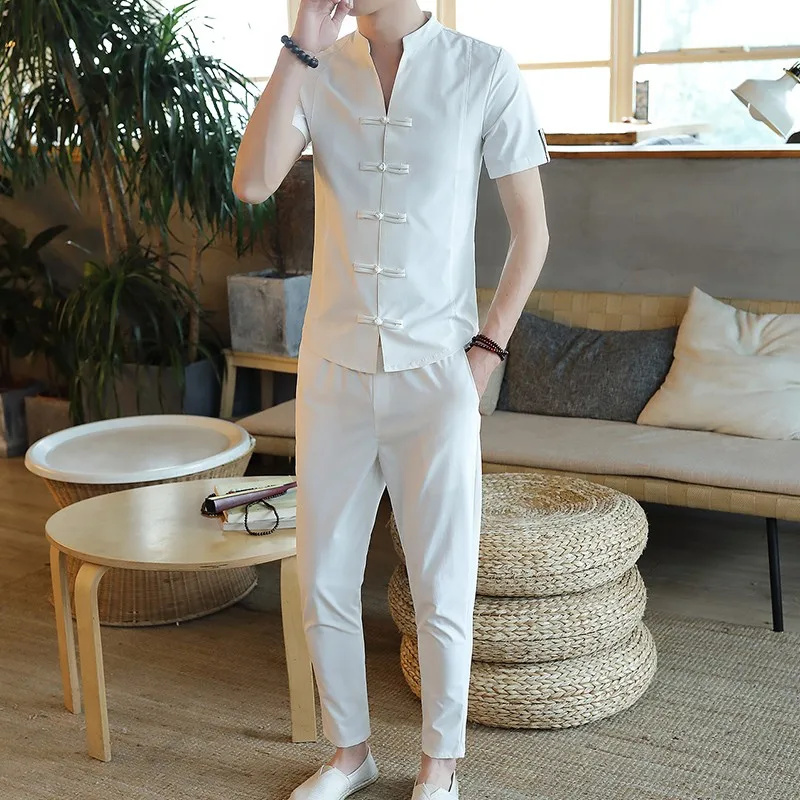 110kg 5xl Chinese Style Summer 2 Pcs Set Blue Linen Cotton Mens Tang Suit Hanfu Buckle White Zen Clothes Slim Fit Elegant Blouse
110kg 5xl Chinese Style Summer 2 Pcs Set Blue Linen Cotton Mens Tang Suit Hanfu Buckle White Zen Clothes Slim Fit Elegant Blouse