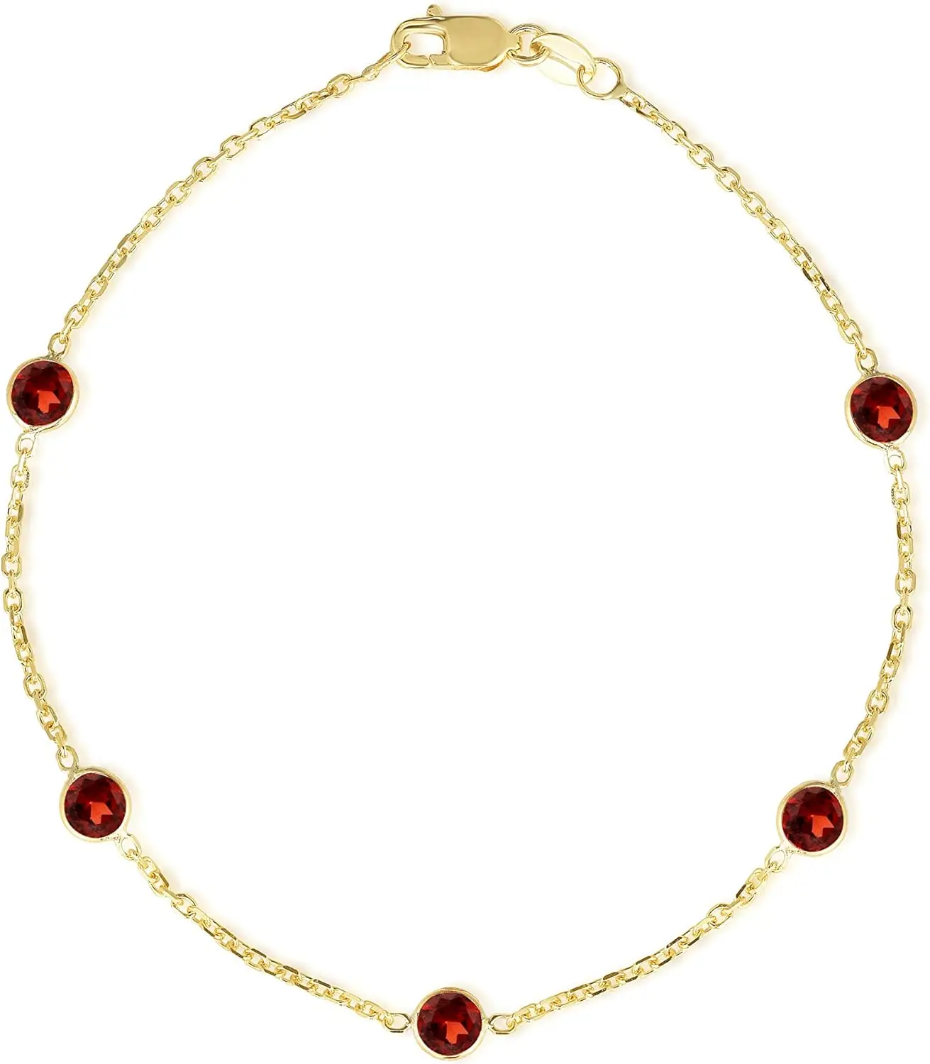 14k Yellow Gold 4mm Round Birthstone Cable Bracelet or Anklet
14k Yellow Gold 4mm Round Birthstone Cable Bracelet or Anklet