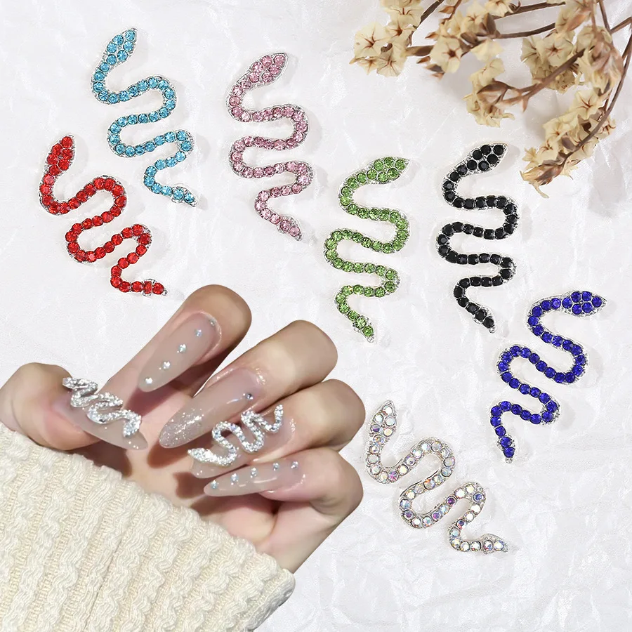 10pcs/bag Luxury Metal Diamond Snake Nails Charms Decorations Press On Nails Jewelry Design Manicure Art Design Accessories
10pcs/bag Luxury Metal Diamond Snake Nails Charms Decorations Press On Nails Jewelry Design Manicure Art Design Accessories