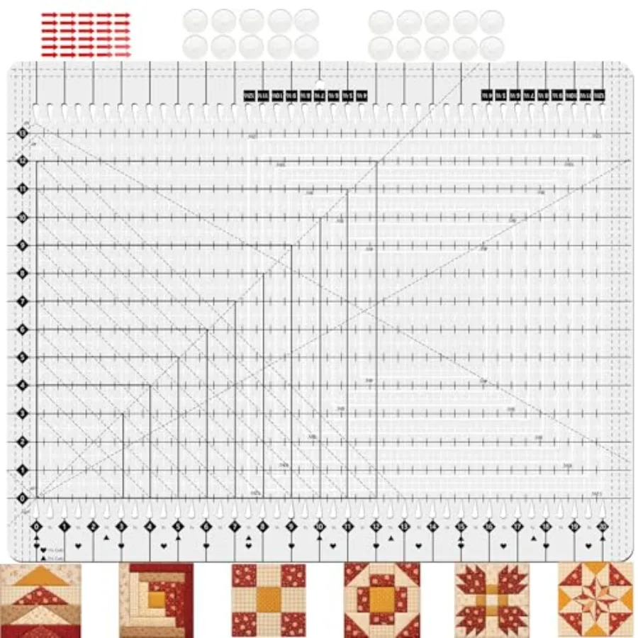 Линейка для квилтинга с прорезями 17-3/4 "x 22 ", акриловая, особо точная, не ломается, с противоскользящим покрытием, пожизненная гарантия, для шитья
Линейка для квилтинга с прорезями 17-3/4 "x 22 ", акриловая, особо точная, не ломается, с противоскользящим покрытием, пожизненная гарантия, для шитья