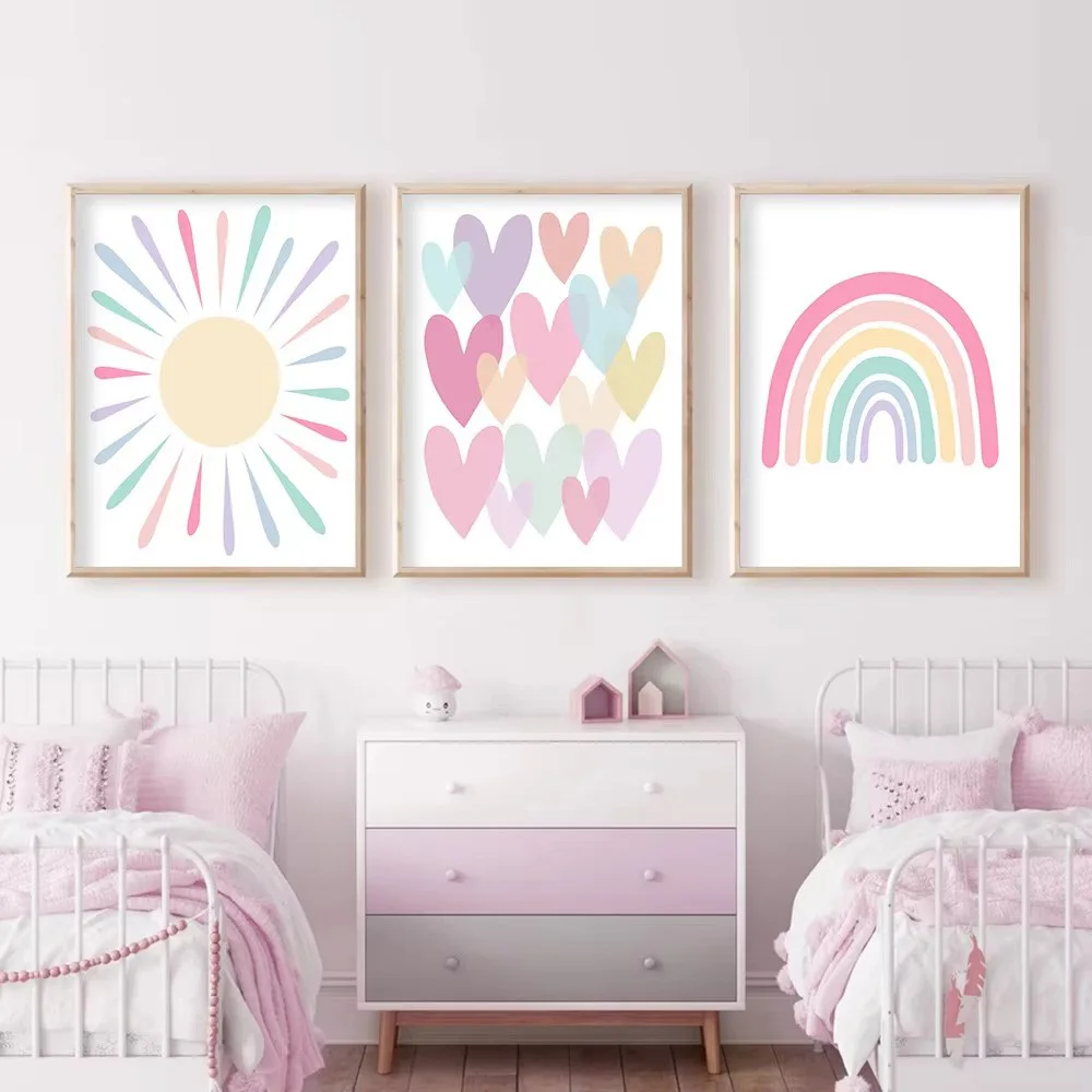 Cartoon Heart Poster Painting Nursery Art Canvas Print Sun Rainbow Posters And Prints Nordic Wall Pictures Baby Kids Room Decor
Cartoon Heart Poster Painting Nursery Art Canvas Print Sun Rainbow Posters And Prints Nordic Wall Pictures Baby Kids Room Decor