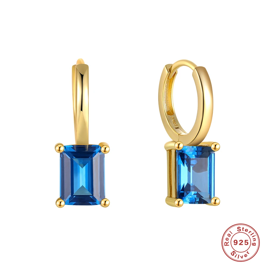 925 Sterling Silver Big Rectangle White Blue Zircon Charm Earrings For Women Luxury Delicate 18K Gold Plated Party Gift Earrings
925 Sterling Silver Big Rectangle White Blue Zircon Charm Earrings For Women Luxury Delicate 18K Gold Plated Party Gift Earrings