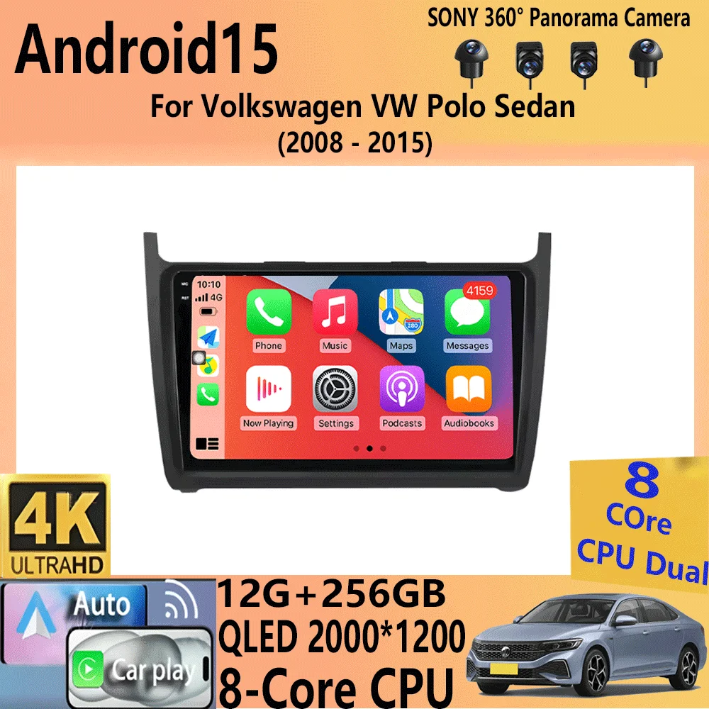 Car Radio 2Din Android 15 Stereo For Volkswagen VW Polo Sedan 2008 -2015 GPS Navigation Multimedia Mirror L-ink BT WIFI QLED DSP
Car Radio 2Din Android 15 Stereo For Volkswagen VW Polo Sedan 2008 -2015 GPS Navigation Multimedia Mirror L-ink BT WIFI QLED DSP