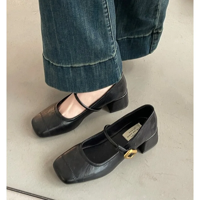 French Retro Mary Jane Shoes for Women in The Spring/Summer of 2026,New Shallow Mouth Square Toe Thick Medium Single Order Shoes
French Retro Mary Jane Shoes for Women in The Spring/Summer of 2026,New Shallow Mouth Square Toe Thick Medium Single Order Shoes