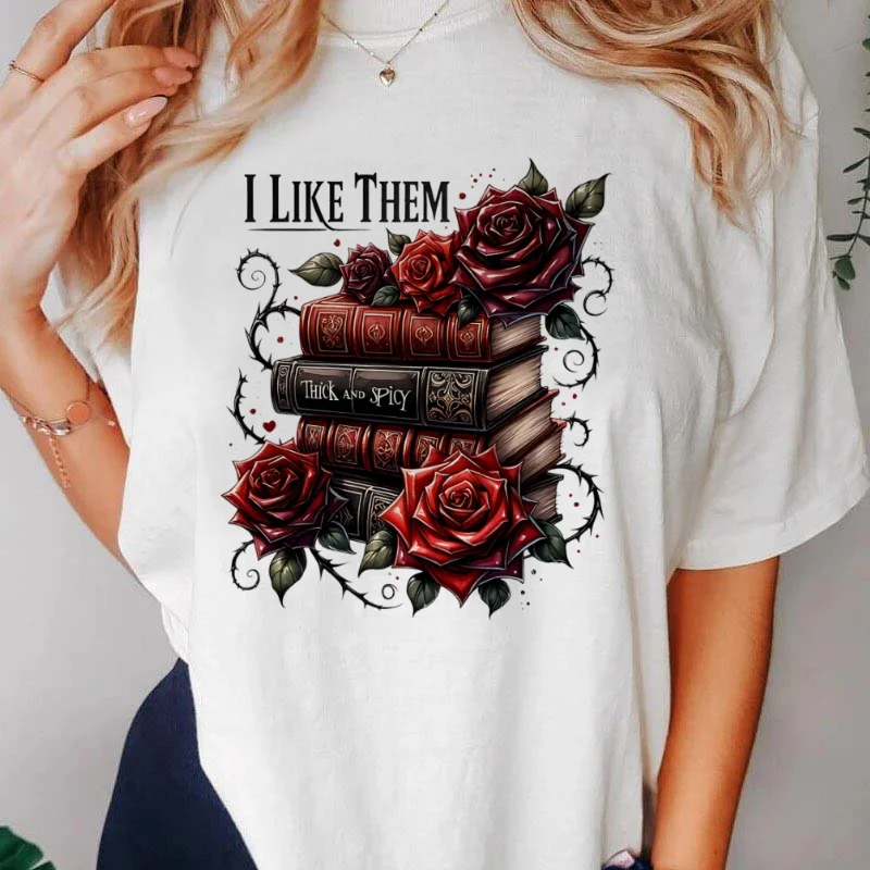 Женская футболка «I Like Them Books Roses», милая женская повседневная футболка с короткими рукавами и круглым вырезом, модная летняя модная женская футболка с рисунком
Женская футболка «I Like Them Books Roses», милая женская повседневная футболка с короткими рукавами и круглым вырезом, модная летняя модная женская футболка с рисунком