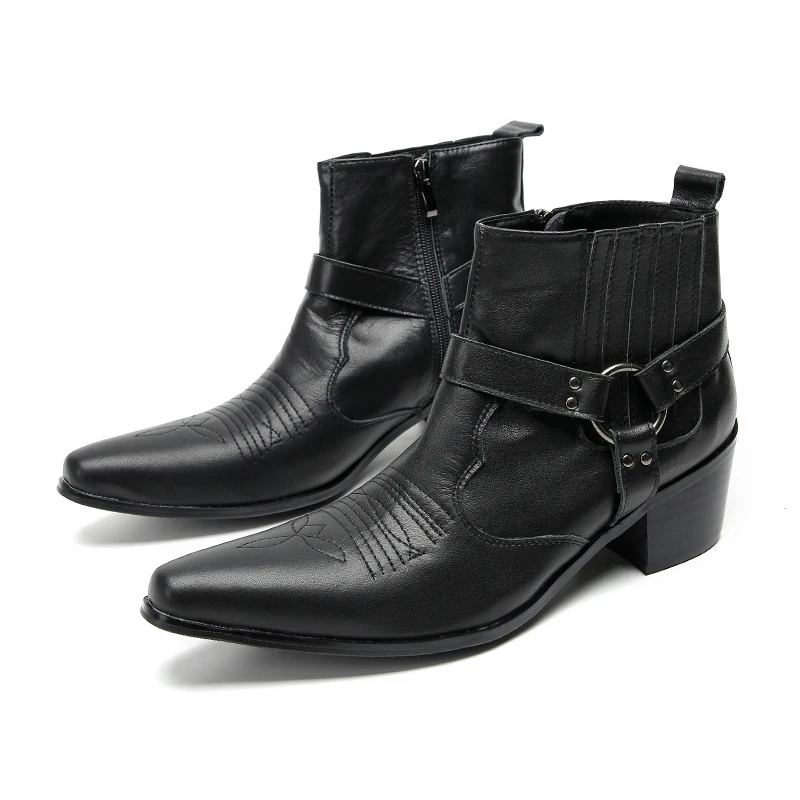 Botas 2023 Plus Size Formal Dress Shoes Pointed Toe Cowboy Club Genuine Leather Short Boots Punk Style Business Men Ankle Boots
Botas 2023 Plus Size Formal Dress Shoes Pointed Toe Cowboy Club Genuine Leather Short Boots Punk Style Business Men Ankle Boots