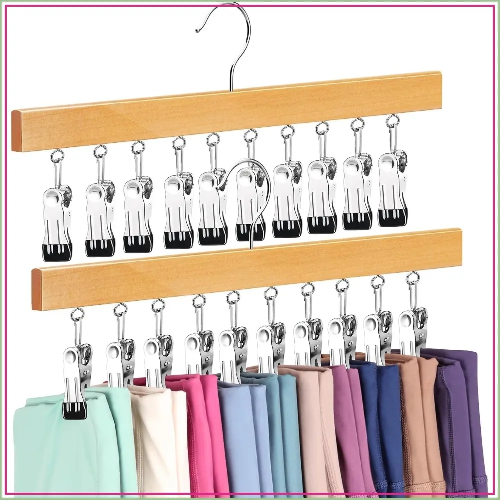 2Pcs Space Saving Legging Organizer with Clips, 360° Rotating Holds 20 Items for Closet
2Pcs Space Saving Legging Organizer with Clips, 360° Rotating Holds 20 Items for Closet
