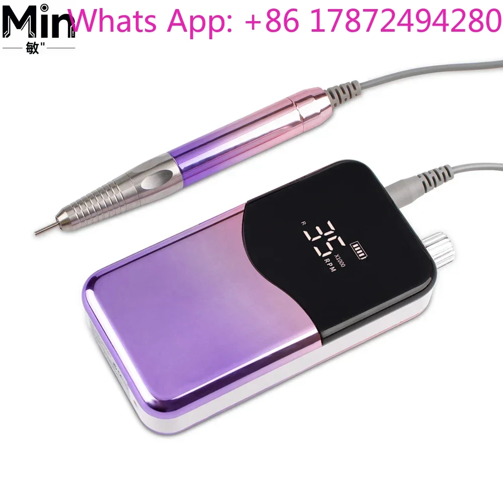 Purple Brushless Cordless Nail Drill 35000RPM Rechargeable Manicure Machine with Desktop Base
Purple Brushless Cordless Nail Drill 35000RPM Rechargeable Manicure Machine with Desktop Base