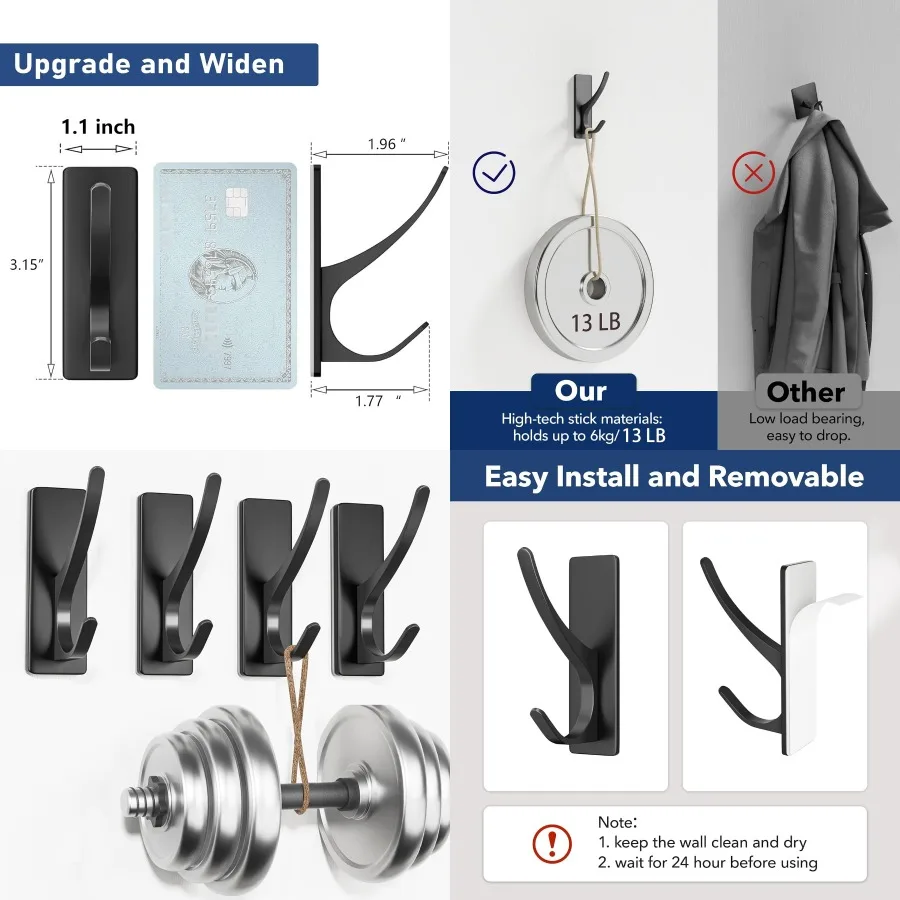 Сверхмощные самоклеящиеся крючки для одежды для подвешивания полотенец, рюкзаков, шапок и более прочные настенные крючки из нержавеющей стали идеально подходят для летучей мыши
Сверхмощные самоклеящиеся крючки для одежды для подвешивания полотенец, рюкзаков, шапок и более прочные настенные крючки из нержавеющей стали идеально подходят для летучей мыши