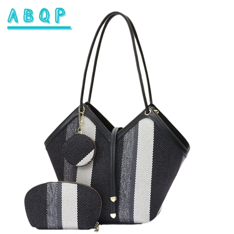 ABQP новая женская сумка большой вместимости, модная тенденция, женская сумка на плечо, роскошная повседневная женская сумка высокого качества из 3 предметов
ABQP новая женская сумка большой вместимости, модная тенденция, женская сумка на плечо, роскошная повседневная женская сумка высокого качества из 3 предметов