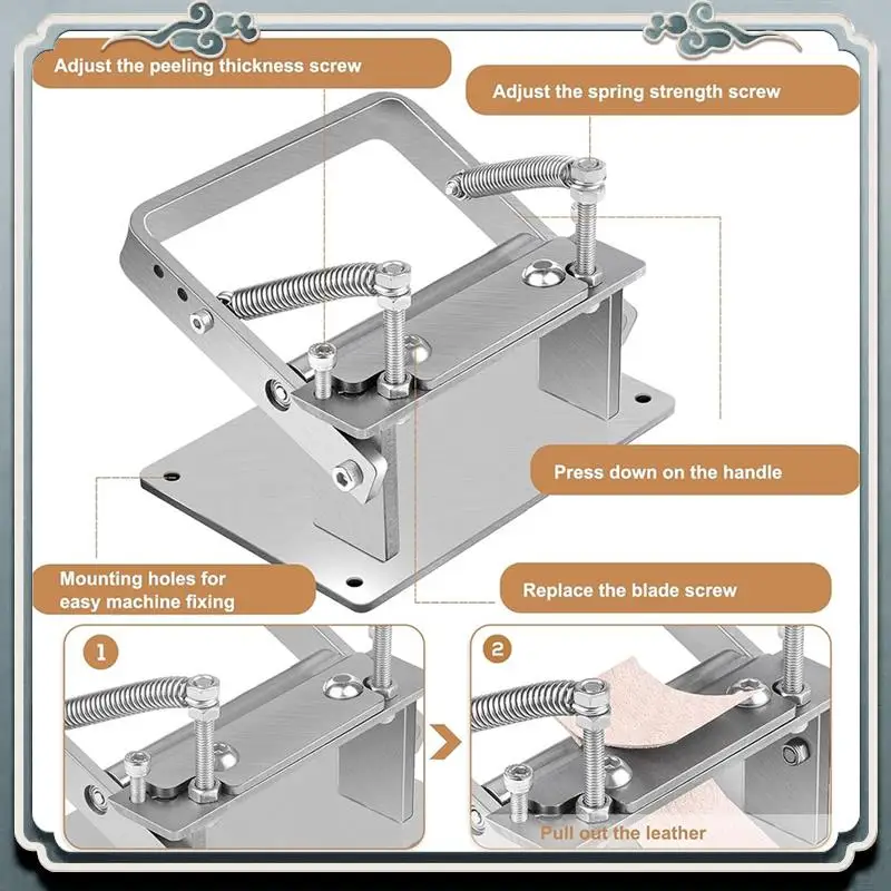 Durable Manual Leather Splitter, Leather Skiving Tools With Clamp, Leather Skiver Machine For Leather Craft Working Tool
Durable Manual Leather Splitter, Leather Skiving Tools With Clamp, Leather Skiver Machine For Leather Craft Working Tool