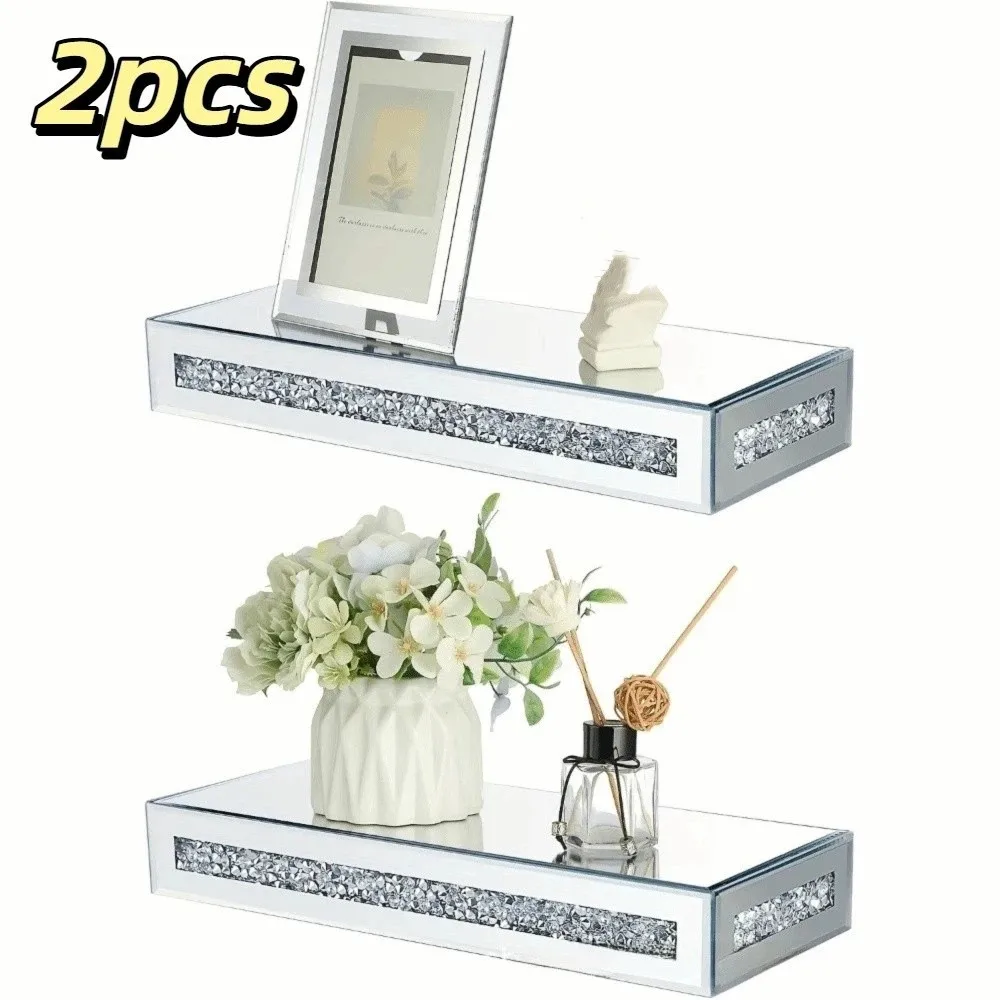 2pcs Premium Mirror Glass Mirror Glass Floating Shelf Wall-Mounted Design Smooth Surface Wall Mounted Shelf
2pcs Premium Mirror Glass Mirror Glass Floating Shelf Wall-Mounted Design Smooth Surface Wall Mounted Shelf