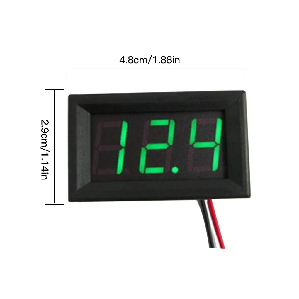 Digital DC Voltmeter 0-100V High Accuracy LED Display Voltage Meter Gauge Automotive Accessory Green
Digital DC Voltmeter 0-100V High Accuracy LED Display Voltage Meter Gauge Automotive Accessory Green