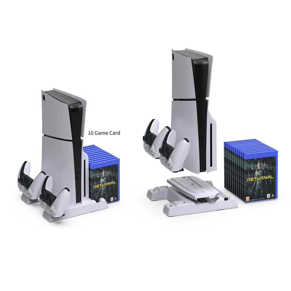 Base For PS5 Pro/PS5 Slim Multifunctional Host Dissipation Base for PS5 Pro Controller Charging Charging and Disc Storage Rack
Base For PS5 Pro/PS5 Slim Multifunctional Host Dissipation Base for PS5 Pro Controller Charging Charging and Disc Storage Rack