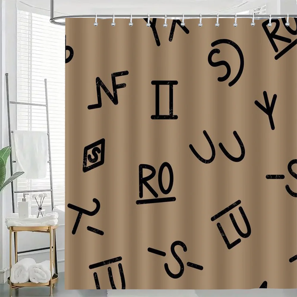 Abstract Letter Print Shower Curtain Waterproof Bathroom Decor Beige Modern Trendy Graffiti Style 180x180cm Curtain Enclosure
Abstract Letter Print Shower Curtain Waterproof Bathroom Decor Beige Modern Trendy Graffiti Style 180x180cm Curtain Enclosure