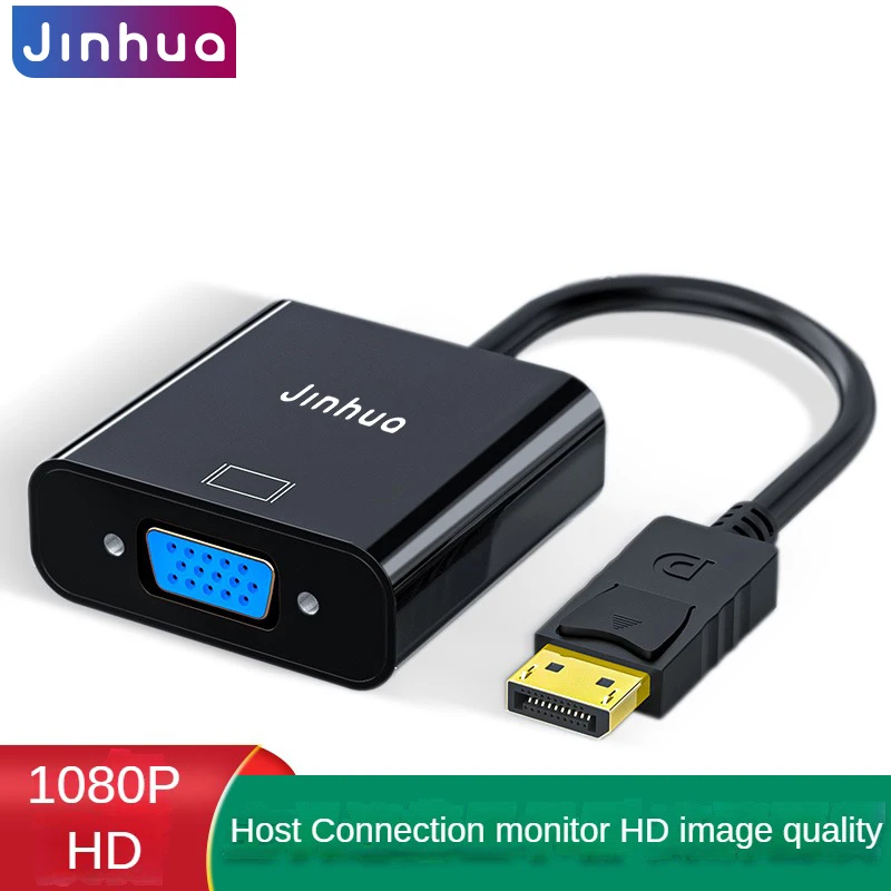 JINGHUA DisplayPort To VGA Adapter 1080P, Gold-Plated, For Laptop Desktop Monitor Projector
JINGHUA DisplayPort To VGA Adapter 1080P, Gold-Plated, For Laptop Desktop Monitor Projector
