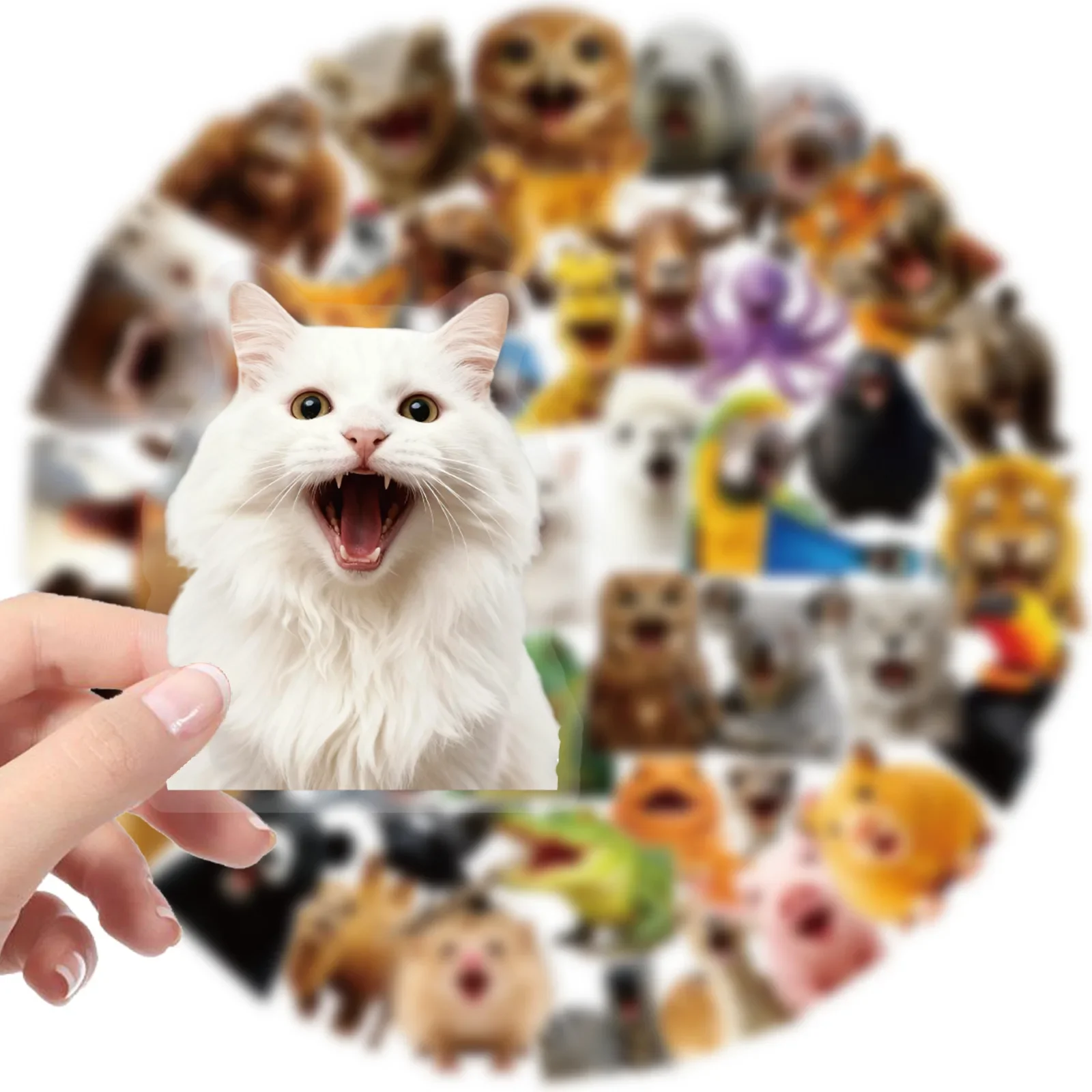 56PCS Mouth-Opening Animal Transparent Graffiti Sticker Funny Cartoon Decal DIY Luggage Phone Guitar Fridge Waterproof Sticker
56PCS Mouth-Opening Animal Transparent Graffiti Sticker Funny Cartoon Decal DIY Luggage Phone Guitar Fridge Waterproof Sticker