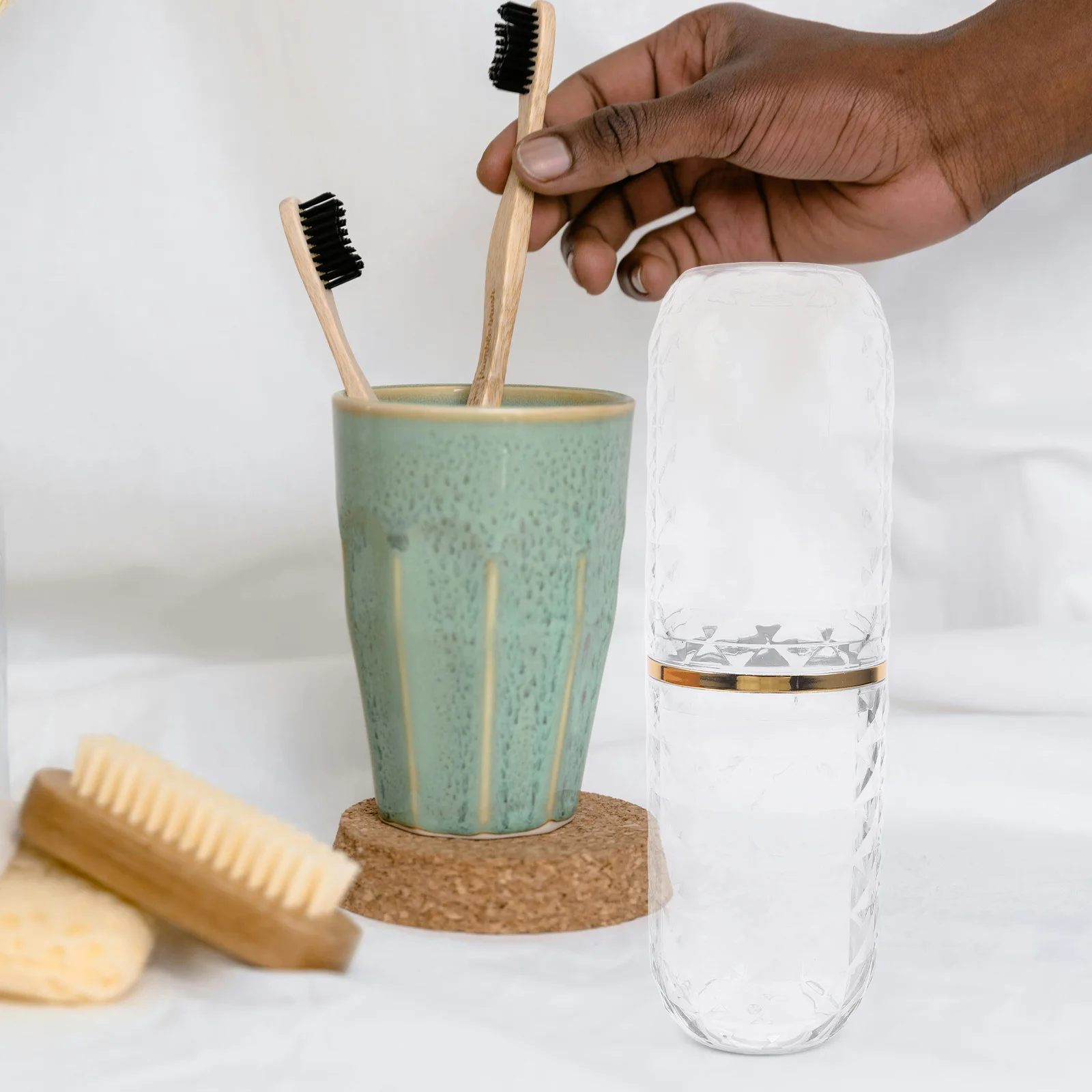 Toothbrush Holder Box Transparent Dual Cups Multifunctional Toothbrush Paste Storage Case Travel Home Gym Bathroom Organizer
Toothbrush Holder Box Transparent Dual Cups Multifunctional Toothbrush Paste Storage Case Travel Home Gym Bathroom Organizer