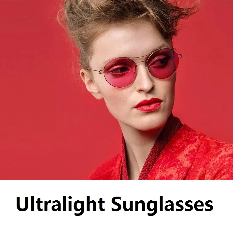 Ultralight Sunglasses Men Women Round Titanium Screwless Rimless Prescription Sun Glasses Frames Denmark Brand Designer 8202
Ultralight Sunglasses Men Women Round Titanium Screwless Rimless Prescription Sun Glasses Frames Denmark Brand Designer 8202