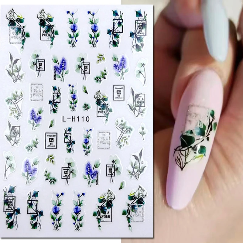 3d Nail art Stickers Silver Glitters Geometric Lines Green Leaves Purple Flowers Decals For Nail Decorations Manicures Beauty
3d Nail art Stickers Silver Glitters Geometric Lines Green Leaves Purple Flowers Decals For Nail Decorations Manicures Beauty