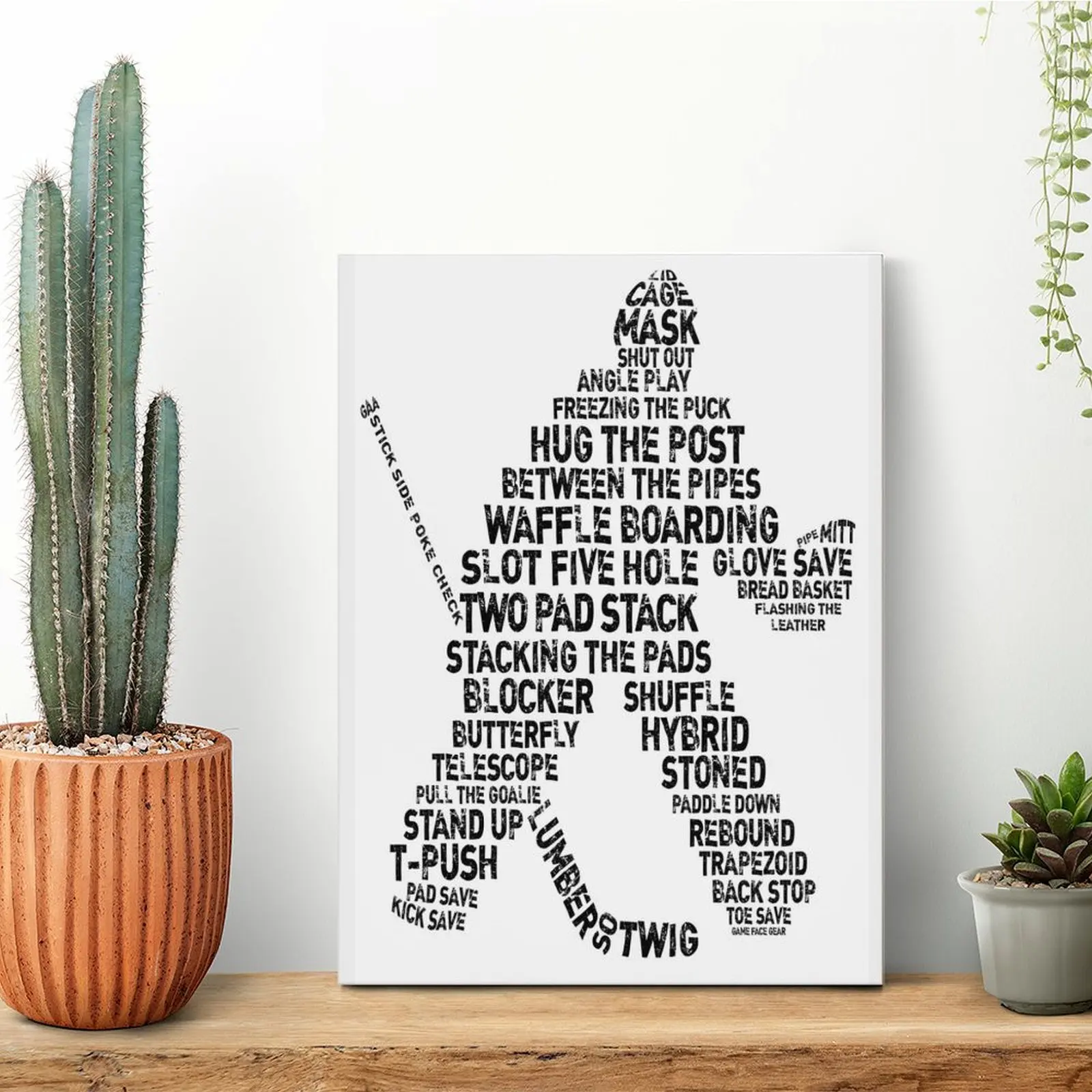 Typographic Hockey Goalie Goaltender Canvas Painting Poster Vintage Club Design Garage Personalized Framed Wall Paintings
Typographic Hockey Goalie Goaltender Canvas Painting Poster Vintage Club Design Garage Personalized Framed Wall Paintings