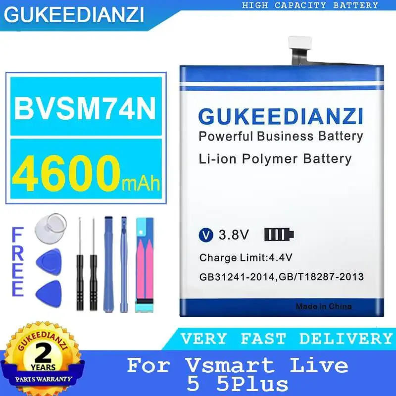 BVSM74N 4600mAh Long Lasting Mobile Phone Battery For Vsmart Live 5 5Plus High Compatibility
BVSM74N 4600mAh Long Lasting Mobile Phone Battery For Vsmart Live 5 5Plus High Compatibility