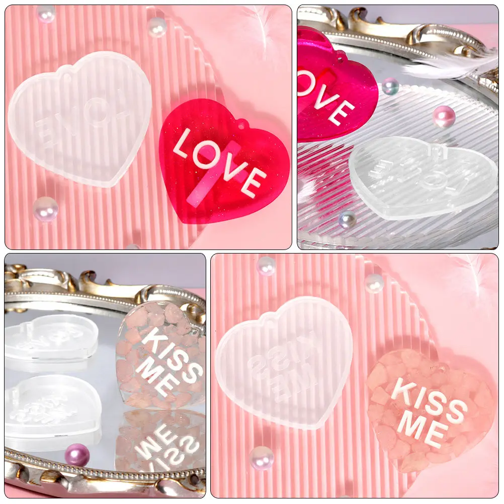 2Pcs Tear-Resistant Elastic Silicone Heart Charm Mold Portable DIY Jewelry Making Mold Valentine Pendant Key Ring Ornament Craft
2Pcs Tear-Resistant Elastic Silicone Heart Charm Mold Portable DIY Jewelry Making Mold Valentine Pendant Key Ring Ornament Craft