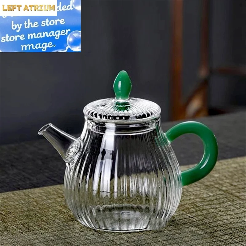 200ml Small Capacity Striped Glass Teapot Brewing Flower Green Tea Pot Household One Person Tea Maker Kung Fu Tea Set Teaware
200ml Small Capacity Striped Glass Teapot Brewing Flower Green Tea Pot Household One Person Tea Maker Kung Fu Tea Set Teaware