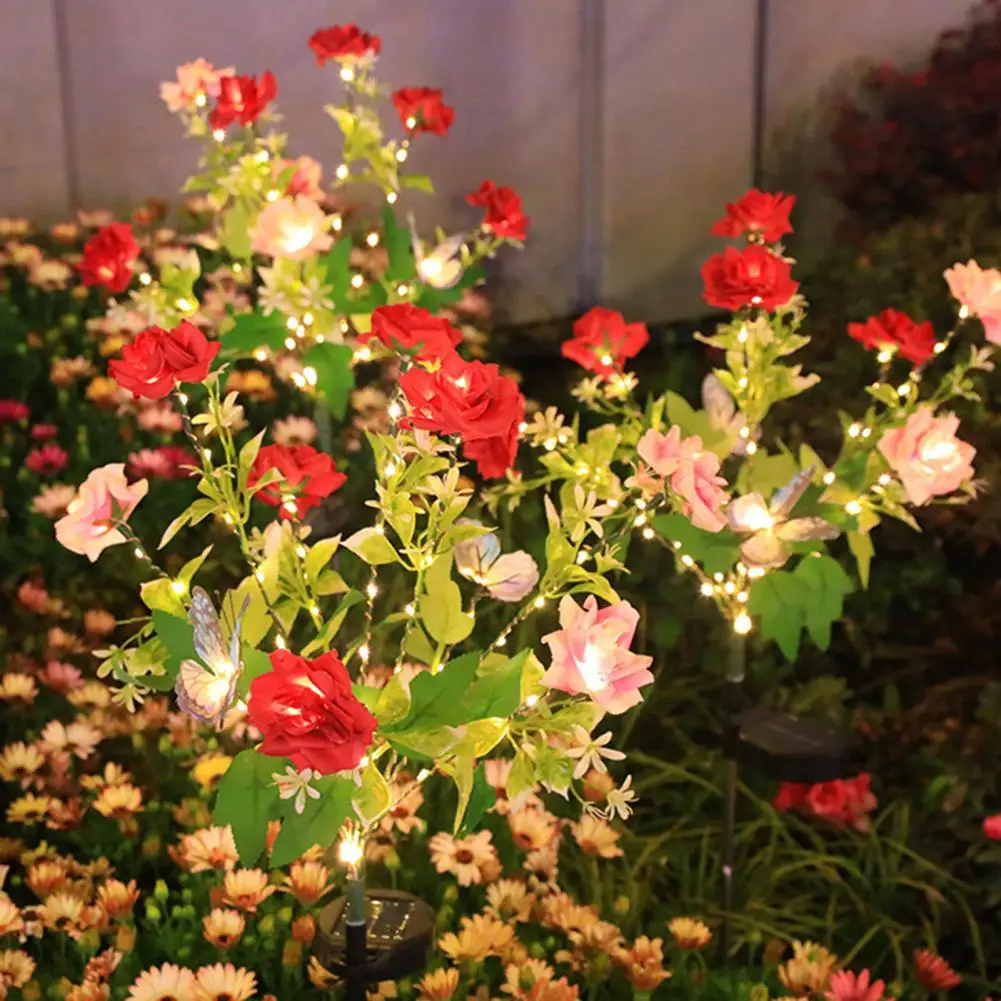 1pcs Outdoor Waterproof Solar Rose Lights Realistic Lighted Flower Heads Garden Decorative Lamp For Home Patio Decoration
1pcs Outdoor Waterproof Solar Rose Lights Realistic Lighted Flower Heads Garden Decorative Lamp For Home Patio Decoration