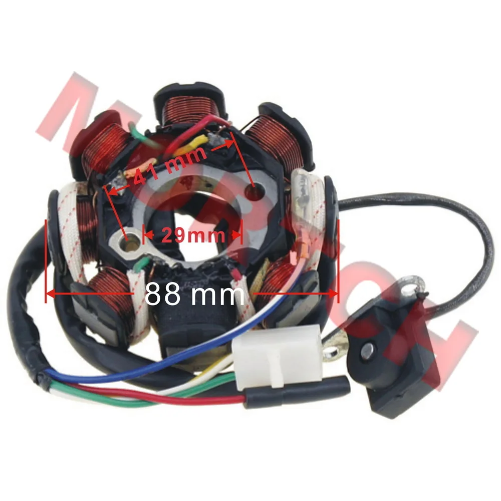 GY6 50cc 8 Pole Stator 5 Wires 50-4039B For GY6 50cc Chinese Scooter Moped 139QMB Engine
GY6 50cc 8 Pole Stator 5 Wires 50-4039B For GY6 50cc Chinese Scooter Moped 139QMB Engine