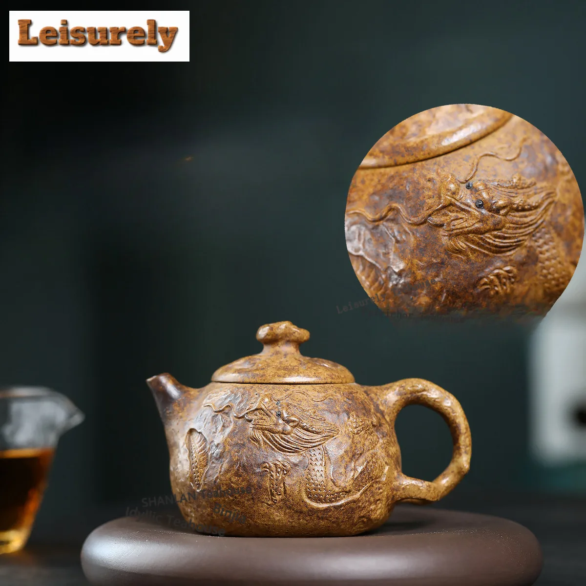 270ml Yixing Purple Clay Teapots Handmade Dragon Fish Pot Raw Ore Wood-fired Porcelain Mud Kettle Chinese Zisha Tea Set Craft
270ml Yixing Purple Clay Teapots Handmade Dragon Fish Pot Raw Ore Wood-fired Porcelain Mud Kettle Chinese Zisha Tea Set Craft