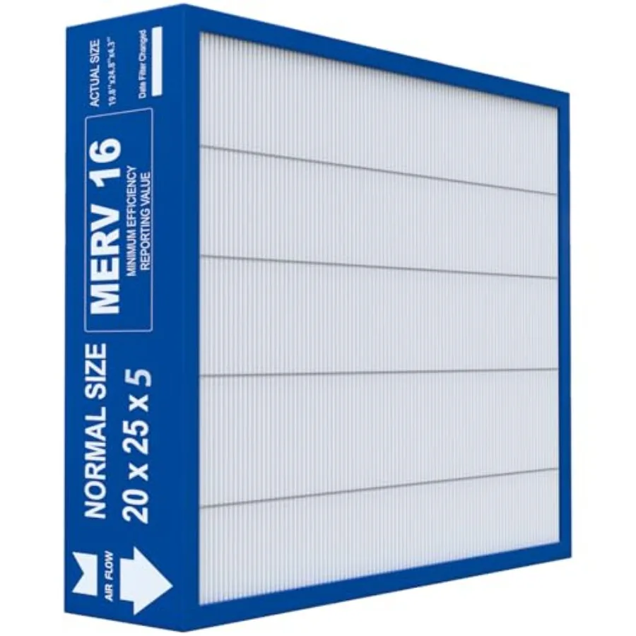 20x25x5 Merv 16 Air Filter Compatible with Lennox X6675 and Lennox HCC20-28 Furnace HVAC System Part Number HCF20-16 actual siz
20x25x5 Merv 16 Air Filter Compatible with Lennox X6675 and Lennox HCC20-28 Furnace HVAC System Part Number HCF20-16 actual siz