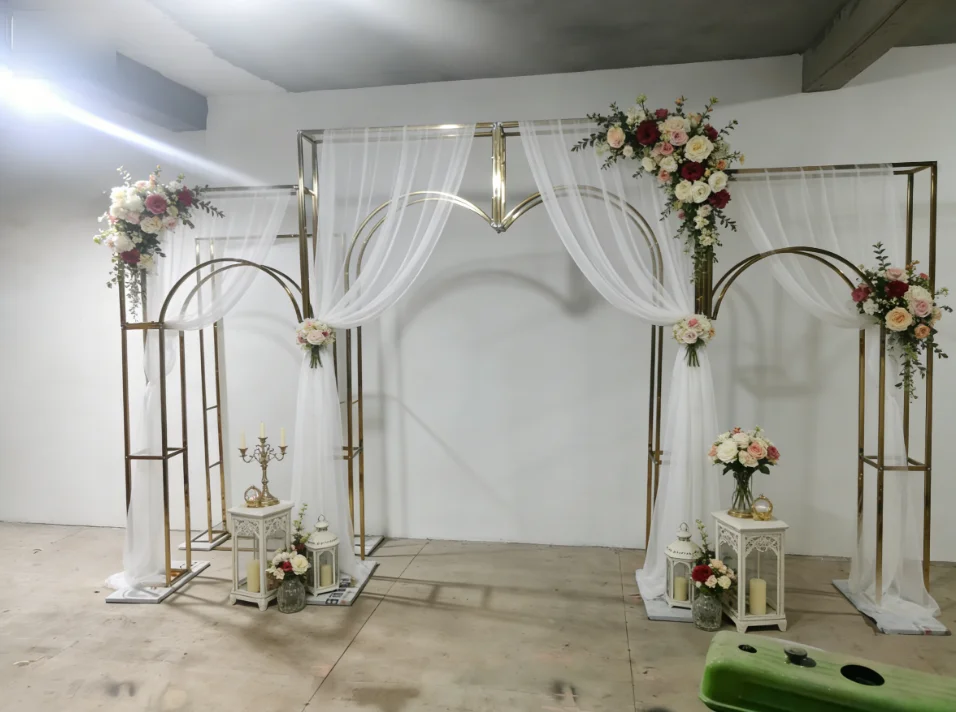 Large Stainless Steel Shiny Gold Wedding Arch Banquet Performance Party Decoration Background Props for Events
Large Stainless Steel Shiny Gold Wedding Arch Banquet Performance Party Decoration Background Props for Events