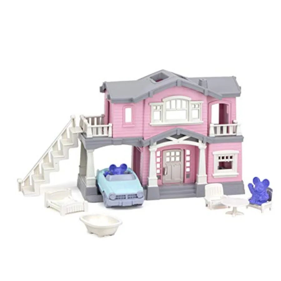 House Play Set for Pretend Play, Pink Recycled Plastic Toy Set 10-Piece Dishwasher-Safe Role Play Toy Enhancing Motor Skills, L
House Play Set for Pretend Play, Pink Recycled Plastic Toy Set 10-Piece Dishwasher-Safe Role Play Toy Enhancing Motor Skills, L