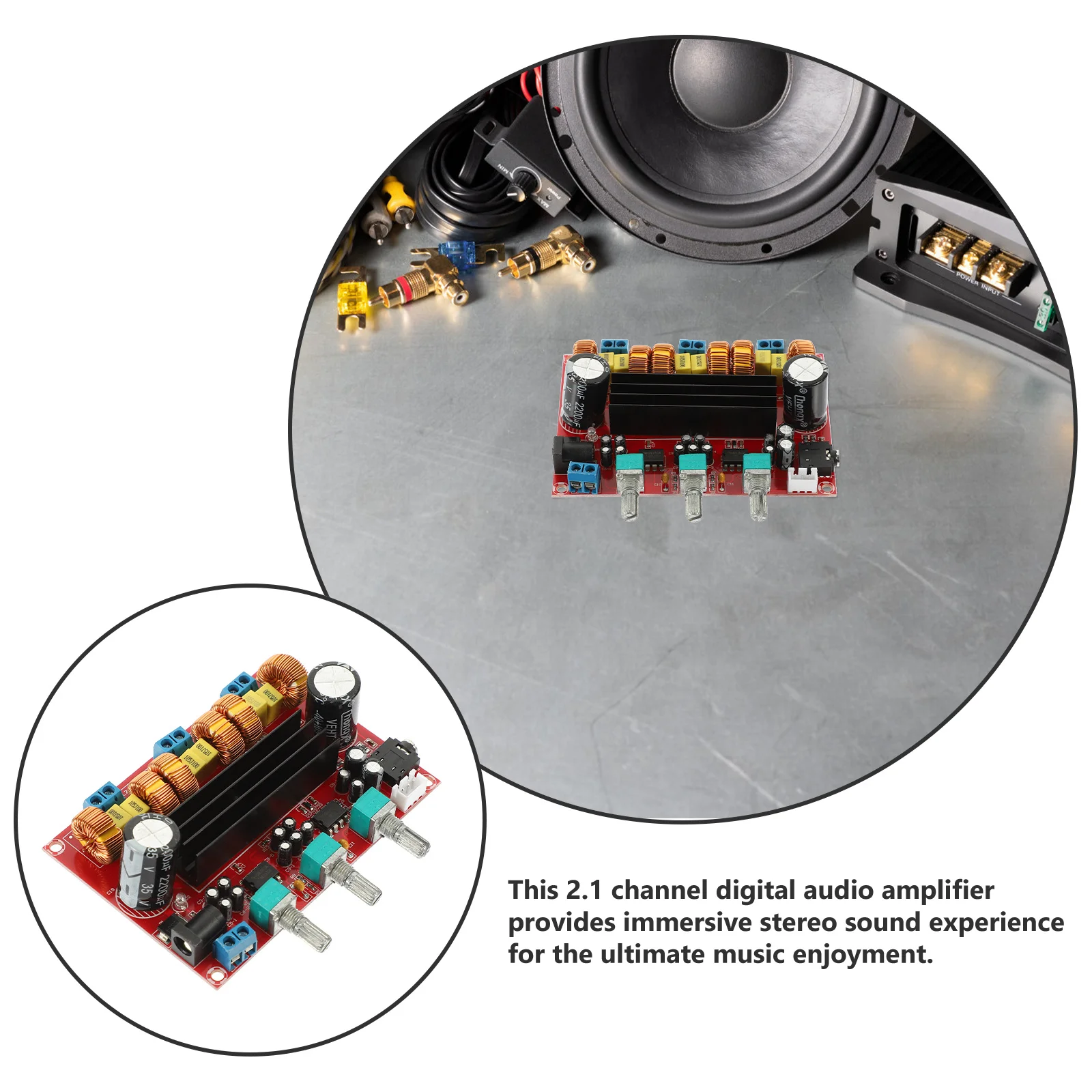 2.1 Channel Digital Audio Amplifier Board Subwoofer Power Module For Diy Stereo Sound System Mini Amp
2.1 Channel Digital Audio Amplifier Board Subwoofer Power Module For Diy Stereo Sound System Mini Amp