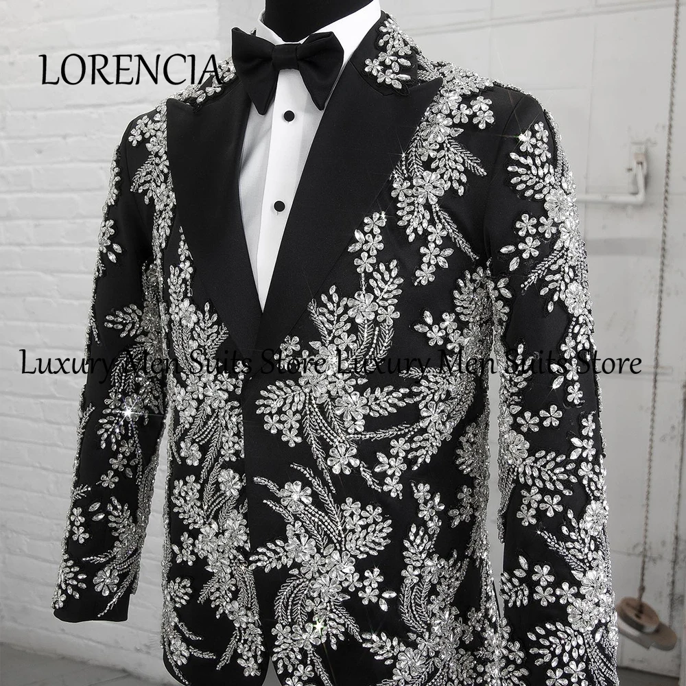 Luxury Jewelry Ornaments Men Suits 2 Pieces Sparkly Rhinestone Texudos Wedding Groom Outfit Customized Blazer Pants ropa hombre
Luxury Jewelry Ornaments Men Suits 2 Pieces Sparkly Rhinestone Texudos Wedding Groom Outfit Customized Blazer Pants ropa hombre