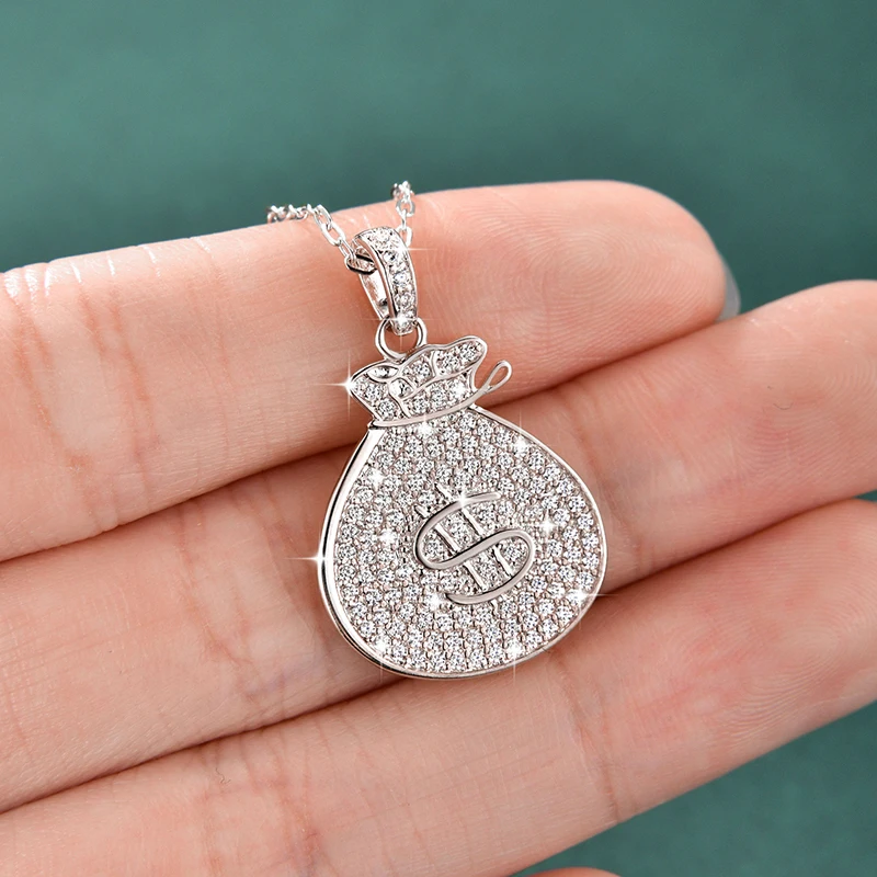 Purse Pendant Necklace for Women Cubic Zirconia Money Bag Charm Necklace Adjustable Chain Trendy Fashion Jewelry gift
Purse Pendant Necklace for Women Cubic Zirconia Money Bag Charm Necklace Adjustable Chain Trendy Fashion Jewelry gift
